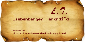 Liebenberger Tankréd névjegykártya